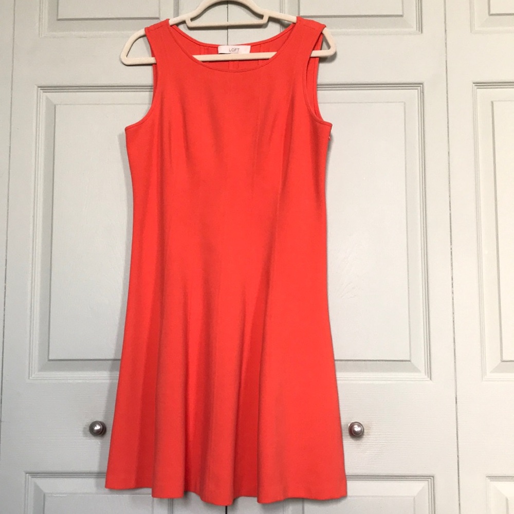 Coral A-line sleeveless dress size 12